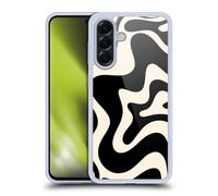 Head Case Designs sous Licence Officielle Kierkegaard Design Studio Crème Swirl À L'amande Noire Motifs Abstraits Rétro Coque en Gel [Qualité Militaire] Compatible avec Samsung Galaxy A56 5G