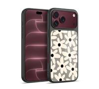 Head Case Designs sous Licence Officielle Kierkegaard Design Studio Daisy Black Cream Dots Check Retro Abstract Patterns Coque en Gel renforcée Compatible avec Apple iPhone 18 Pro Max