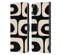 Head Case Designs sous Licence Officielle Kierkegaard Design Studio Modern Piquet Black Cream Motifs Abstraits Rétro Étui Portefeuille en Cuir Compatible avec Samsung Galaxy A07