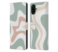Head Case Designs sous Licence Officielle Kierkegaard Design Studio Tourbillon De Sauge en Céladon Motifs Abstraits Rétro Étui Portefeuille en Cuir Compatible avec Samsung Galaxy A07