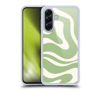 Head Case Designs sous Licence Officielle Kierkegaard Design Studio Tourbillon Liquide Moderne en Sauge Art Coque en Gel [Protection de Qualité Militaire] Compatible avec Samsung Galaxy A56 5G