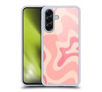 Head Case Designs sous Licence Officielle Kierkegaard Design Studio Tourbillon Liquide Rose Tendre Motifs Abstraits Rétro Coque en Gel [Qualité Militaire] Compatible avec Samsung Galaxy A56 5G