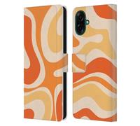 Head Case Designs sous Licence Officielle Kierkegaard Design Studio Tourbillon Orange Et Mandarine Moderne Motifs Abstraits Rétro Étui Portefeuille en Cuir Compatible avec Samsung Galaxy A07