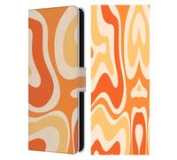 Head Case Designs sous Licence Officielle Kierkegaard Design Studio Tourbillon Orange Et Mandarine Moderne Motifs Abstraits Rétro Étui Portefeuille en Cuir Compatible avec Samsung Galaxy S25 FE