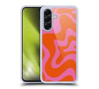 Head Case Designs sous Licence Officielle Kierkegaard Design Studio Tourbillon Rose Vif Et Orange Motifs Abstraits Rétro Coque en Gel [Qualité Militaire] Compatible avec Samsung Galaxy A56 5G