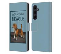 Head Case Designs sous Licence Officielle Lantern Press Chien Courant Collection de Chien Coque en Cuir à Portefeuille Compatible avec Samsung Galaxy A35 5G