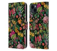 Head Case Designs sous Licence Officielle LebensArt Multicolore Plantes Et Animaux De La Jungle Étui Portefeuille en Cuir Compatible avec Apple iPhone 15 Plus
