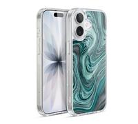 Head Case Designs sous Licence Officielle LebensArt Rivière Brillante Marbre de Pierres précieuses Coque en Gel [Qualité Militaire] Compatible avec Apple iPhone 17 Et avec MagSafe