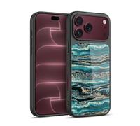 Head Case Designs sous Licence Officielle LebensArt Turquoise de Luxe Marbre de Pierres précieuses Coque en Gel renforcée [Protection de Qualité Militaire] Compatible avec Apple iPhone 18 Pro Max