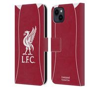 Head Case Designs sous Licence Officielle Liverpool Football Club Accueil Kit 2025/26 Étui Portefeuille en Cuir Compatible avec Apple iPhone 15 Plus