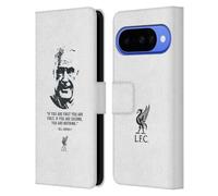 Head Case Designs sous Licence Officielle Liverpool Football Club Aucune Seconde Blanche Bill Shankly Citations Étui Portefeuille en Cuir Compatible avec Google Pixel 10