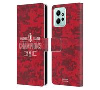 Head Case Designs sous Licence Officielle Liverpool Football Club Camouflage Numérique Champions De Premier League 2025 Coque en Cuir à Portefeuille Compatible avec Xiaomi Redmi 12
