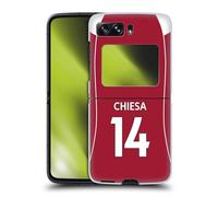 Head Case Designs sous Licence Officielle Liverpool Football Club Federico Chiesa 2025/26 Joueurs Maillot Domicile 1er Groupe Coque Dure pour l'arrière Compatible avec Motorola Razr 2022