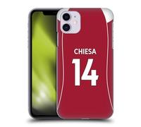 Head Case Designs sous Licence Officielle Liverpool Football Club Federico Chiesa 2025/26 Joueurs Maillot Domicile 1er Groupe Coque Dure pour l'arrière Compatible avec Apple iPhone 11