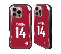 Head Case Designs sous Licence Officielle Liverpool Football Club Federico Chiesa 2025/26 Joueurs Maillot Domicile 1er Groupe Coque Hybride Compatible avec Apple iPhone 16 Pro