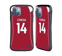 Head Case Designs sous Licence Officielle Liverpool Football Club Federico Chiesa 2025/26 Joueurs Maillot Domicile 1er Groupe Coque Hybride Compatible avec Apple iPhone 13