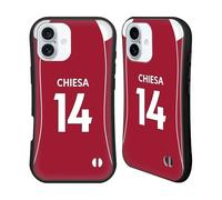 Head Case Designs sous Licence Officielle Liverpool Football Club Federico Chiesa 2025/26 Joueurs Maillot Domicile 1er Groupe Coque Hybride Compatible avec Apple iPhone 16 Plus