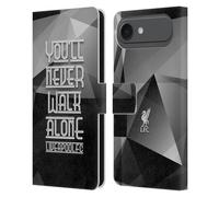 Head Case Designs sous Licence Officielle Liverpool Football Club Geo Gris YNWA Oiseau de Foie YNWA Étui Portefeuille en Cuir Compatible avec Apple iPhone 17 Air