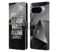 Head Case Designs sous Licence Officielle Liverpool Football Club Geo Gris YNWA Plein Oiseau de Foie YNWA Étui Portefeuille en Cuir Compatible avec Google Pixel 10 Pro XL