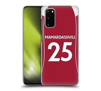 Head Case Designs Sous Licence Officielle Liverpool Football Club Giorgi Mamardashvili 2025/26 Joueurs Maillot Domicile 1er Groupe Coque Dure pour l'arrière Compatible avec Samsung Galaxy S20 / S20 5G