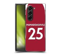 Head Case Designs sous Licence Officielle Liverpool Football Club Giorgi Mamardashvili 2025/26 Joueurs Maillot Domicile 1er Groupe Coque Dure pour l'arrière Compatible avec Samsung Galaxy Z Fold5