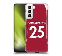 Head Case Designs sous Licence Officielle Liverpool Football Club Giorgi Mamardashvili 2025/26 Joueurs Maillot Domicile 1er Groupe Coque Dure pour l'arrière Compatible avec Samsung Galaxy S21 5G