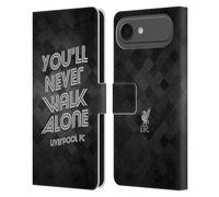 Head Case Designs sous Licence Officielle Liverpool Football Club Gris Pixel YNWA Rétro Oiseau de Foie YNWA Étui Portefeuille en Cuir Compatible avec Apple iPhone 17 Air