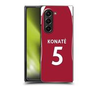Head Case Designs sous Licence Officielle Liverpool Football Club Ibrahima Konaté 2025/26 Joueurs Maillot Domicile 2e Groupe Coque Dure pour l'arrière Compatible avec Samsung Galaxy Z Fold5