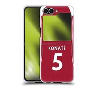 Head Case Designs sous Licence Officielle Liverpool Football Club Ibrahima Konaté 2025/26 Joueurs Maillot Domicile 2e Groupe Coque Dure pour l'arrière Compatible avec Samsung Galaxy Z Flip6