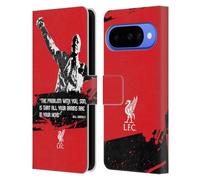 Head Case Designs sous Licence Officielle Liverpool Football Club Moyen De Problème Bill Shankly Citations Étui Portefeuille en Cuir Compatible avec Google Pixel 10