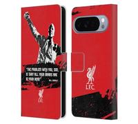 Head Case Designs sous Licence Officielle Liverpool Football Club Moyen De Problème Bill Shankly Citations Étui Portefeuille en Cuir Compatible avec Google Pixel 10 Pro XL