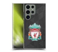 Head Case Designs sous Licence Officielle Liverpool Football Club Noir Géométrique 1 Crête 1 Coque Dure pour l'arrière Compatible avec Samsung Galaxy S24 Ultra 5G