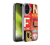 Head Case Designs sous Licence Officielle Liverpool Football Club Plaque D'époque Anfield Crête Vous Ne Marchera Jamais Seule Coque en Gel [Qualité Militaire] Compatible avec Apple iPhone 17