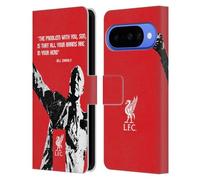 Head Case Designs sous Licence Officielle Liverpool Football Club Problème Grand Bill Shankly Citations Étui Portefeuille en Cuir Compatible avec Google Pixel 10