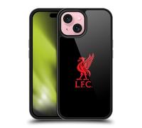 Head Case Designs Sous Licence Officielle Liverpool Football Club Rouge Logo Sur Noir Liver Bird Coque en gel renforcée [Protection de Qualité Militaire] Compatible avec Apple iPhone 15