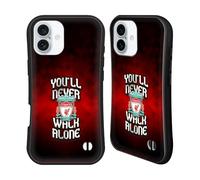 Head Case Designs sous Licence Officielle Liverpool Football Club Rouge Pixel Crête Vous Ne Marchera Jamais Seule Coque Hybride Compatible avec Apple iPhone 16 Plus