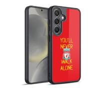 Head Case Designs sous Licence Officielle Liverpool Football Club Spraypaint Rouge Crête Vous Ne Marchera Jamais Seule Coque en Gel renforcée [Qualité Militaire] Compatible avec Samsung Galaxy S24 5G