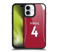 Head Case Designs Sous Licence Officielle Liverpool Football Club Virgil van Dijk 2025/26 Joueurs Maillot Domicile 1er Groupe Coque en gel renforcée [Qualité Militaire] Compatible avec Apple iPhone 16