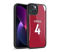 Head Case Designs Sous Licence Officielle Liverpool Football Club Virgil van Dijk 2025/26 Joueurs Maillot Domicile 1er Groupe Coque en gel renforcée [Qualité Militaire] Compatible avec Apple iPhone 13