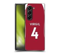 Head Case Designs sous Licence Officielle Liverpool Football Club Virgil Van Dijk 2025/26 Joueurs Maillot Domicile 1er Groupe Coque Dure pour l'arrière Compatible avec Samsung Galaxy Z Fold5
