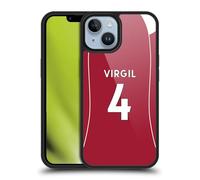 Head Case Designs Sous Licence Officielle Liverpool Football Club Virgil van Dijk 2025/26 Joueurs Maillot Domicile 1er Groupe Coque en gel renforcée [Qualité Militaire] Compatible avec Apple iPhone 14