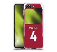 Head Case Designs sous Licence Officielle Liverpool Football Club Virgil Van Dijk 2025/26 Joueurs Maillot Domicile 1er Groupe Coque Dure pour l'arrière Compatible avec Samsung Galaxy Z Flip6