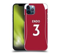 Head Case Designs sous Licence Officielle Liverpool Football Club Wataru Endo 2025/26 Joueurs Maillot Domicile 2e Groupe Coque Dure pour l'arrière Compatible avec Apple iPhone 12 / iPhone 12 Pro