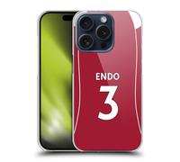 Head Case Designs sous Licence Officielle Liverpool Football Club Wataru Endo 2025/26 Joueurs Maillot Domicile 2e Groupe Coque Dure pour l'arrière Compatible avec Apple iPhone 15 Pro