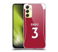 Head Case Designs sous Licence Officielle Liverpool Football Club Wataru Endo 2025/26 Joueurs Maillot Domicile 2e Groupe Coque Dure pour l'arrière Compatible avec Samsung Galaxy A34 5G