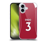 Head Case Designs sous Licence Officielle Liverpool Football Club Wataru Endo 2025/26 Joueurs Maillot Domicile 2e Groupe Coque Dure pour l'arrière Compatible avec Apple iPhone 16