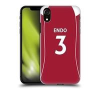 Head Case Designs sous Licence Officielle Liverpool Football Club Wataru Endo 2025/26 Joueurs Maillot Domicile 2e Groupe Coque Dure pour l'arrière Compatible avec Apple iPhone XR