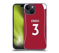 Head Case Designs sous Licence Officielle Liverpool Football Club Wataru Endo 2025/26 Joueurs Maillot Domicile 2e Groupe Coque Dure pour l'arrière Compatible avec Apple iPhone 15