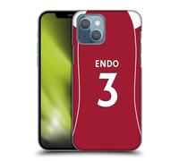 Head Case Designs sous Licence Officielle Liverpool Football Club Wataru Endo 2025/26 Joueurs Maillot Domicile 2e Groupe Coque Dure pour l'arrière Compatible avec Apple iPhone 13