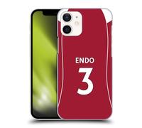 Head Case Designs sous Licence Officielle Liverpool Football Club Wataru Endo 2025/26 Joueurs Maillot Domicile 2e Groupe Coque Dure pour l'arrière Compatible avec Apple iPhone 12 Mini
